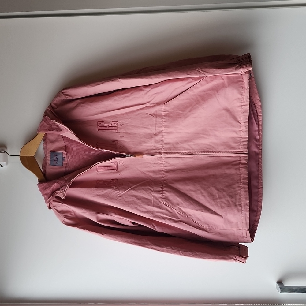 Vintage Elle Sports Pink Zip Up Mesh Oversized Windbreaker Jacket